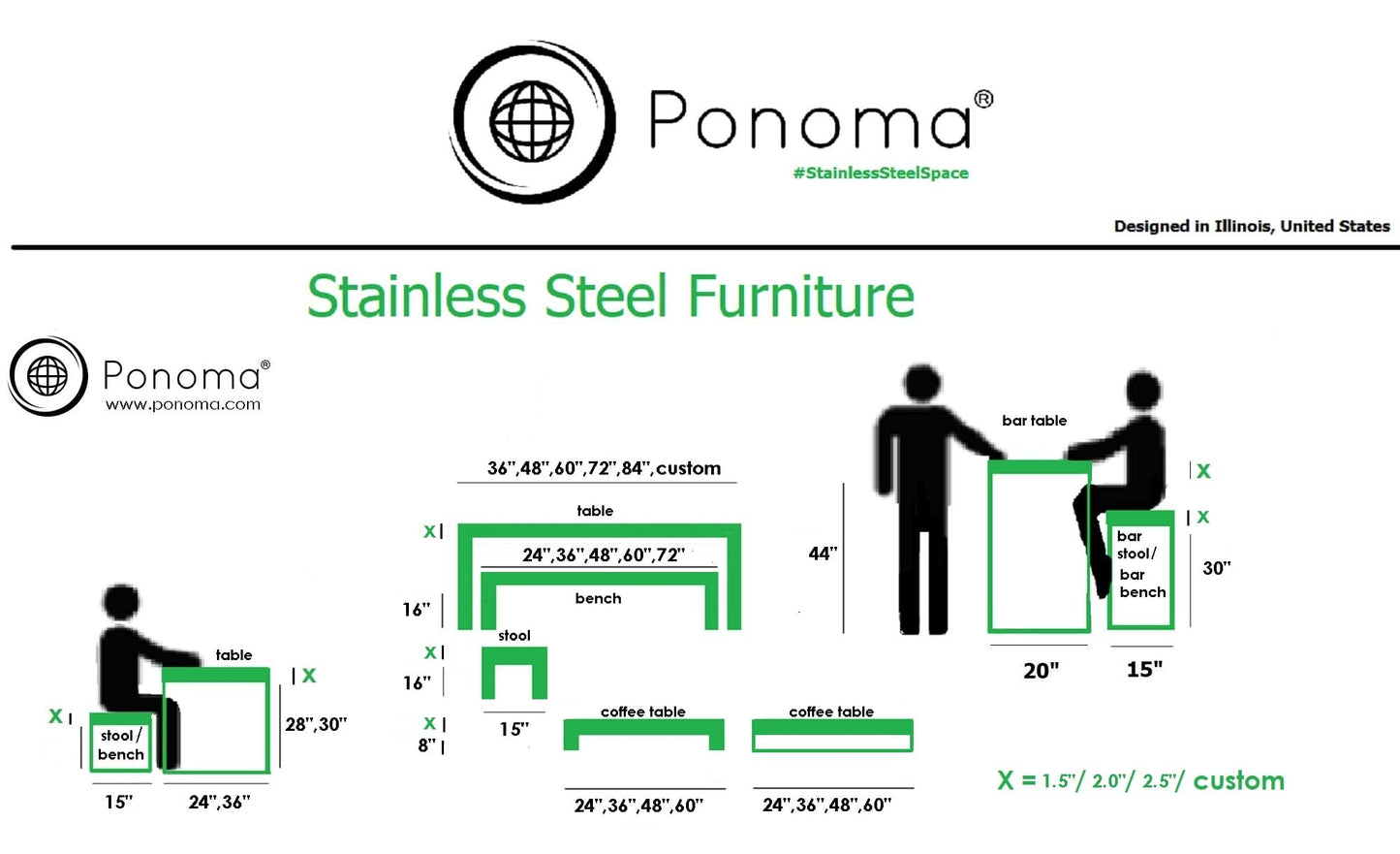 furniture stainless steel, steel furniture store, waterfall furniture, US, UK, New Zealand, Canada, Australia