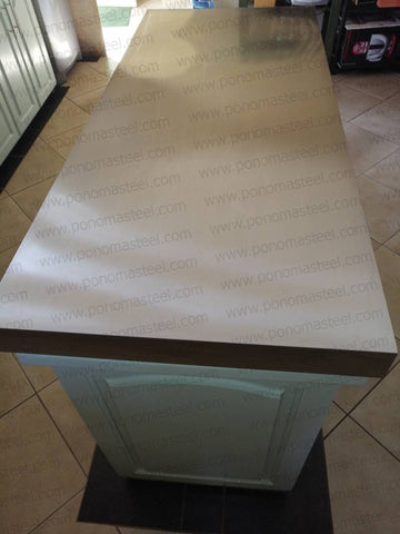 Stainless steel seamless island countertops Ponoma®