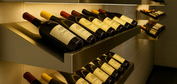 inclined wine shelf