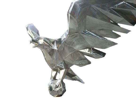 American Eagle stainless steel sculpture