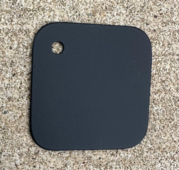 Matte black color sample