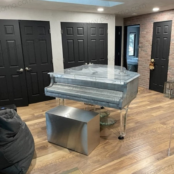 stainless steel cube coffee table