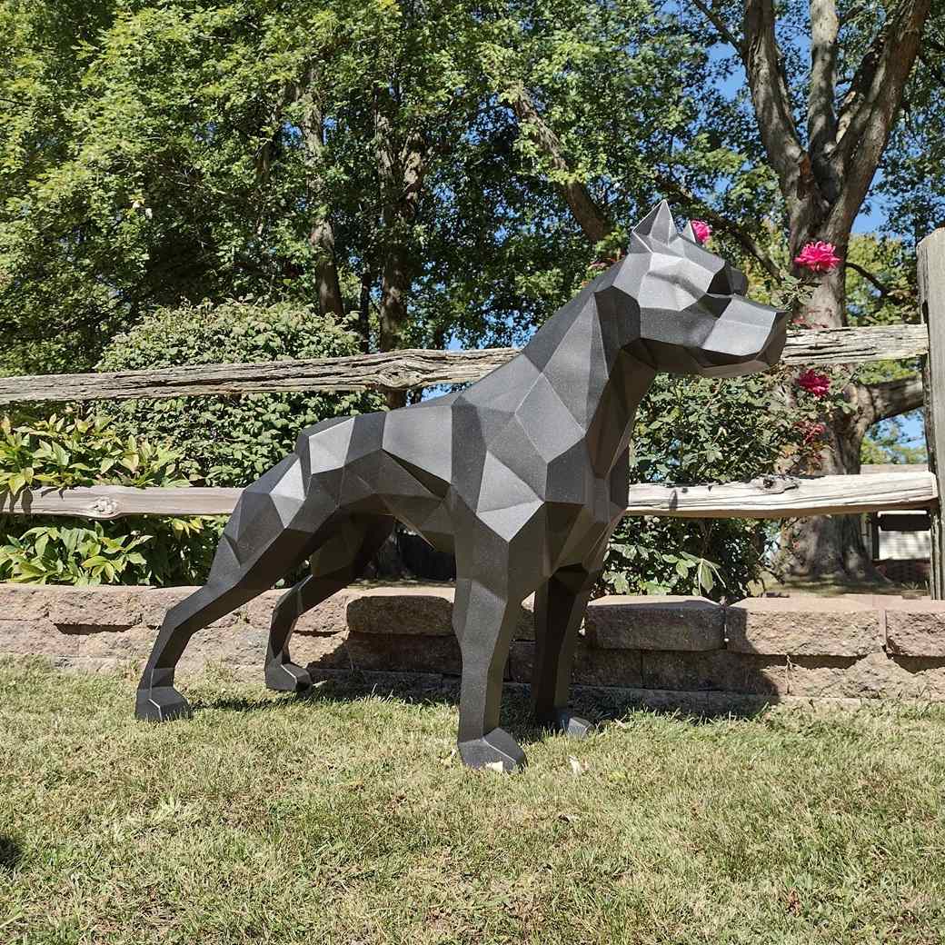 Pitbull sculpture, Stainless Steel | Ponoma®