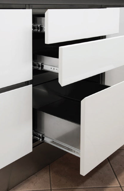 white matte color of kitchen cabinets