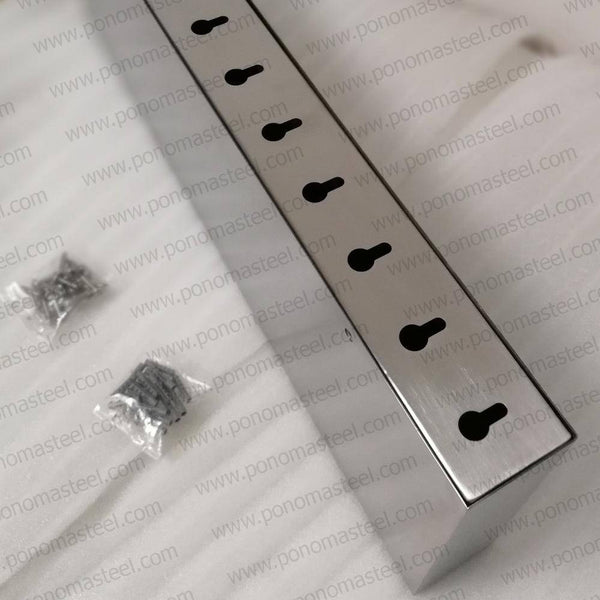 60"x10"x2.0" (cm.152x25,4x5,1) brushed stainless floating shelf with 3 LED lights freeshipping - Ponoma