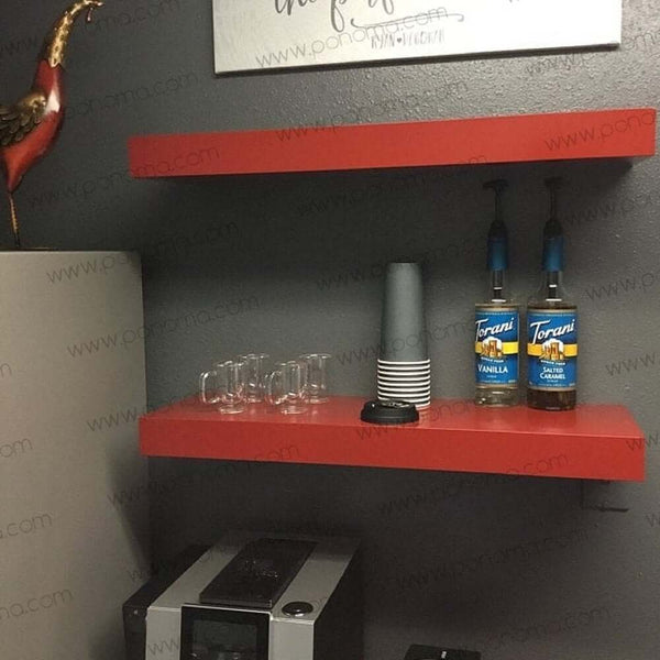 18"x10"x1.5" (cm.46x25,4x3,8) brushed stainless steel floating shelf freeshipping - Ponoma