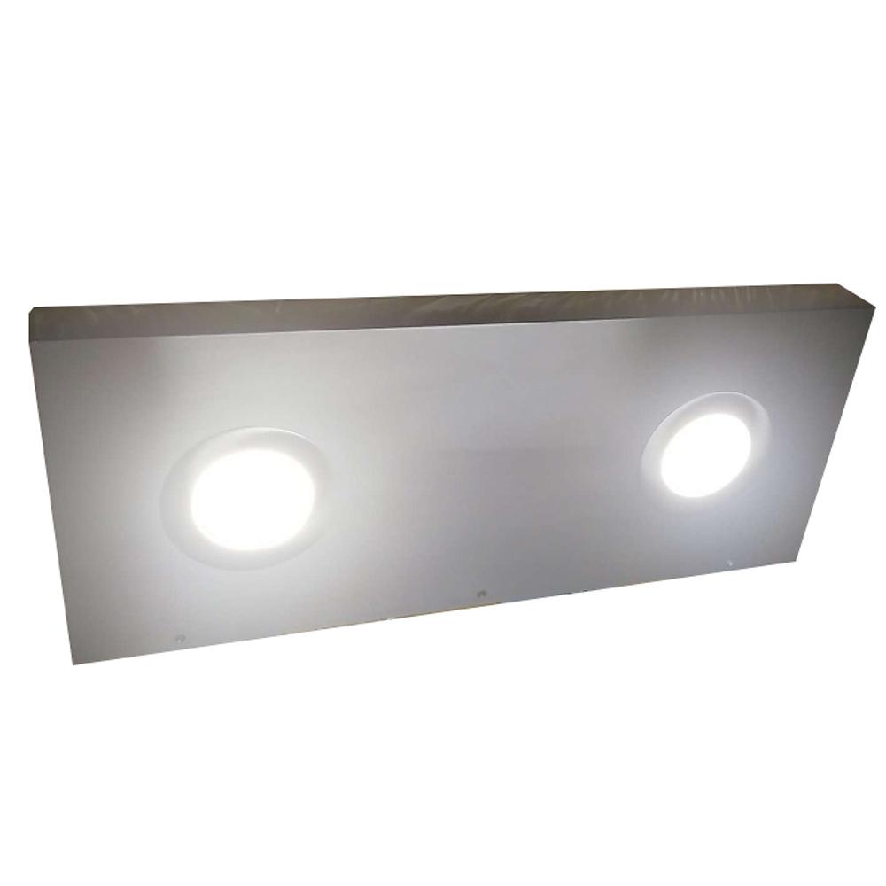 42"x14"x2.0" (cm.107x35,6x5,1) painted stainless floating shelf with 2 LED lights freeshipping - Ponoma