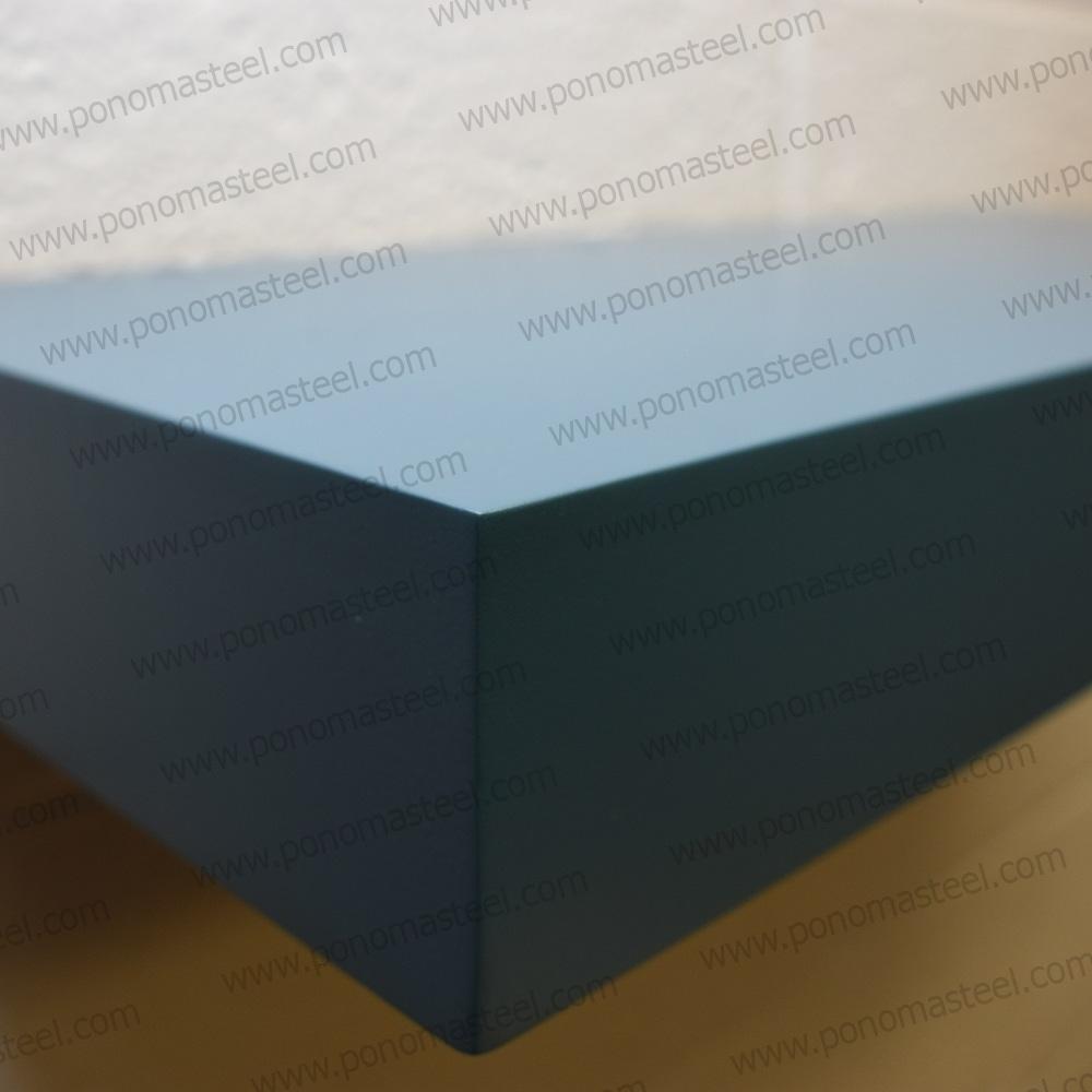 Prateleira flutuante pintada de inox 13 "x13" x2,0 "(cm.33x33x5,1) com 1 luz LED