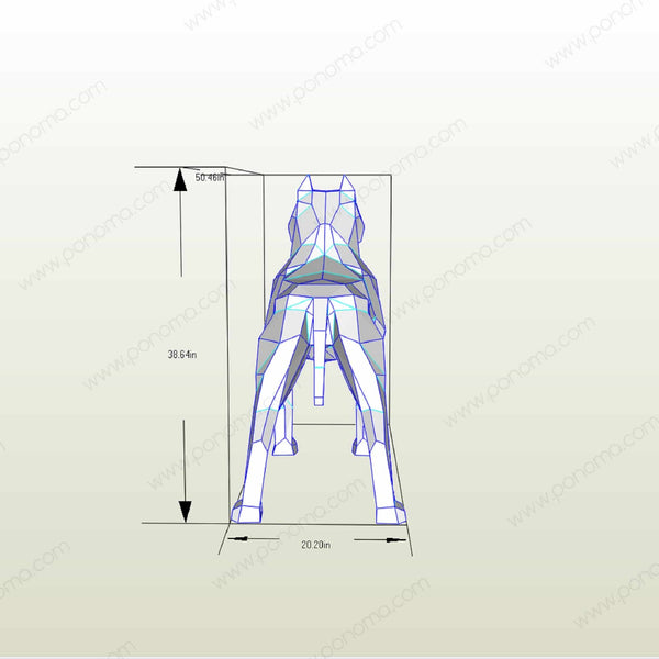 pitbull statue sketch