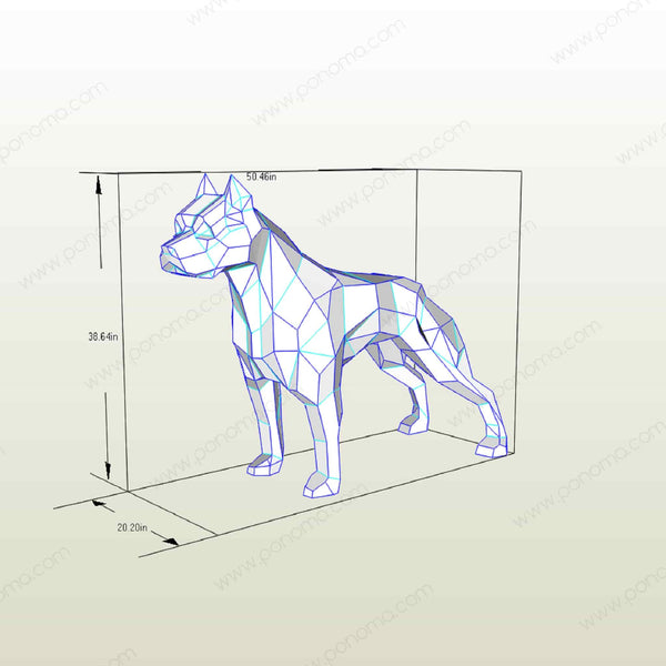 pitbull statue sketch