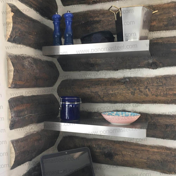 12"x6"x1.5" (cm.30,5x15x3,8) stainless steel floating shelf freeshipping - Ponoma