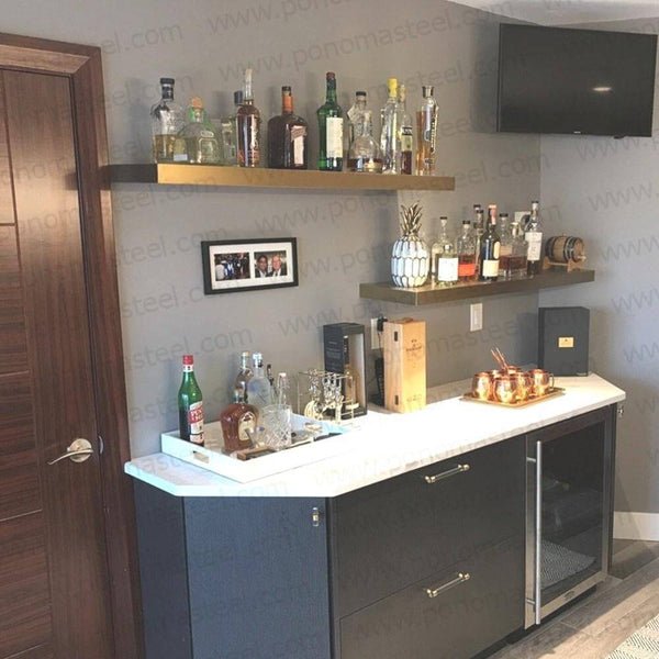 12"x8"x1.5" (cm.30,5x20x3,8) painted stainless steel floating shelf freeshipping - Ponoma