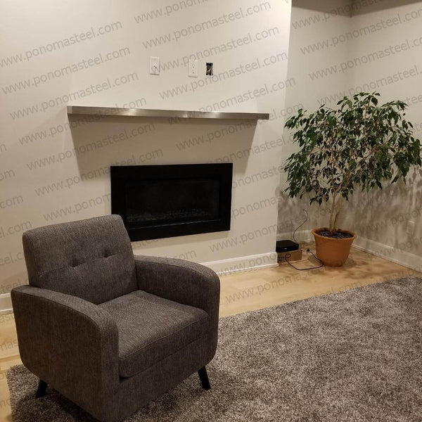 20"x8"x1.5" (cm.50,8x20,3x3,8) brushed stainless steel floating shelf freeshipping - Ponoma