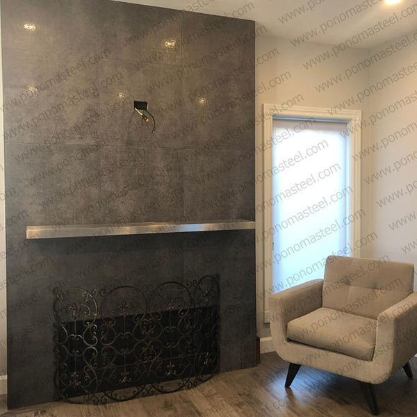 20"x8"x1.5" (cm.50,8x20,3x3,8) brushed stainless steel floating shelf freeshipping - Ponoma