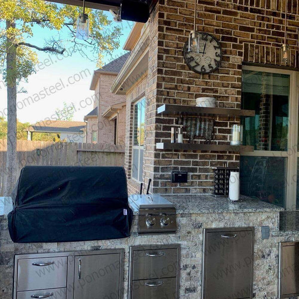 20"x8"x1.5" (cm.50,8x20,3x3,8) brushed stainless steel floating shelf freeshipping - Ponoma