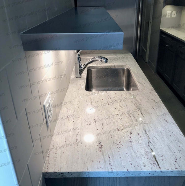 20"x8"x1.5" (cm.50,8x20,3x3,8) brushed stainless steel floating shelf freeshipping - Ponoma