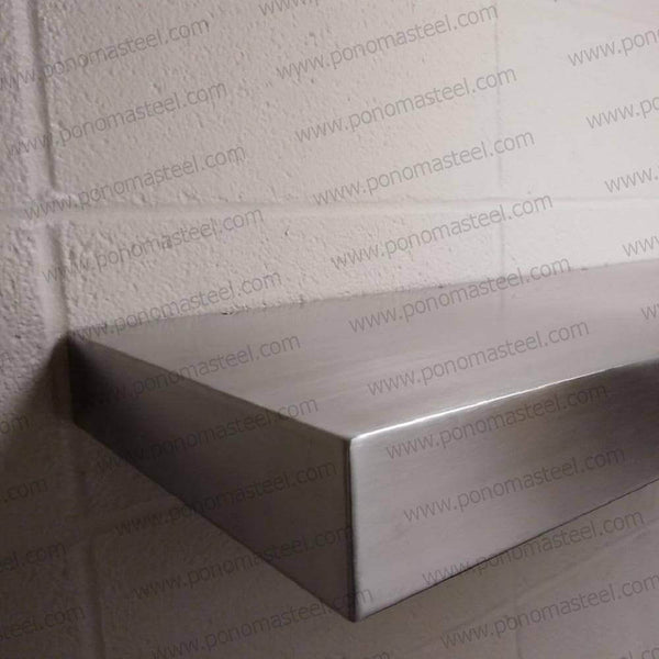 14"x14"x2.0" (cm.35,6x35,6x5,1) curved corner stainless steel floating shelves Ponoma® freeshipping - Ponoma