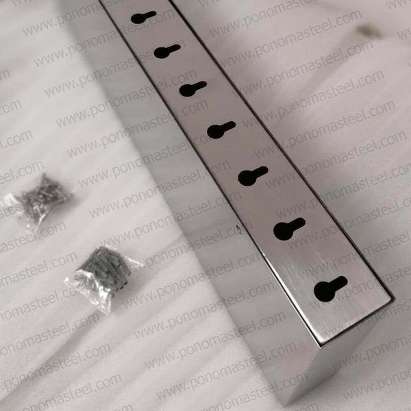 20"x8"x2.0" (cm.50,8x20,3x5,1) brushed stainless steel floating shelf freeshipping - Ponoma