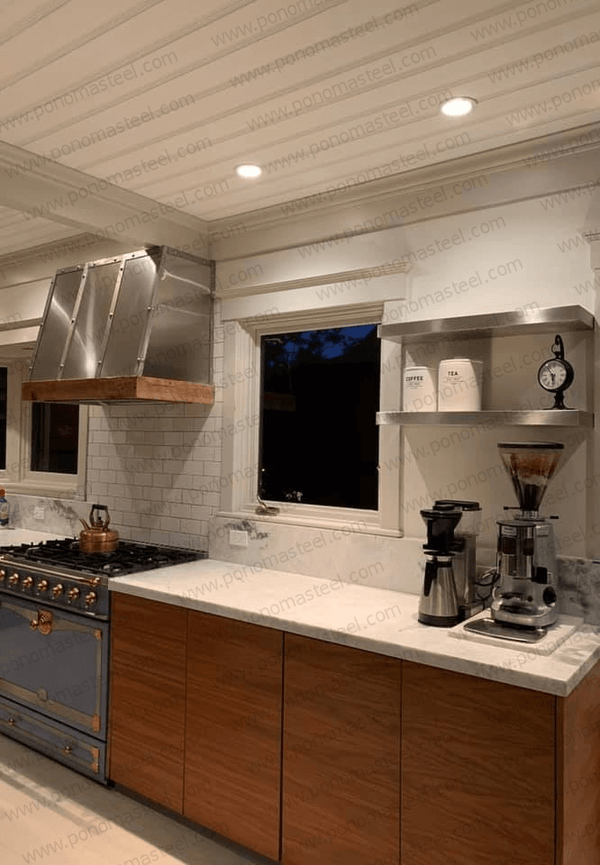 20"x8"x2.0" (cm.50,8x20,3x5,1) brushed stainless steel floating shelf freeshipping - Ponoma