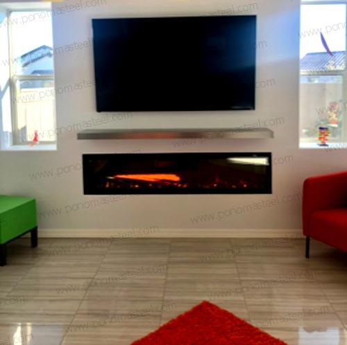 18"x10"x1.5" (cm.46x25,4x3,8) brushed stainless steel floating shelf freeshipping - Ponoma