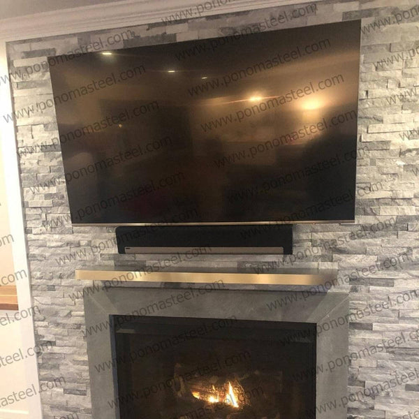 18"x10"x1.5" (cm.46x25,4x3,8) brushed stainless steel floating shelf freeshipping - Ponoma