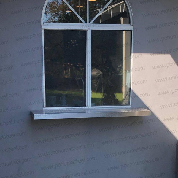 18"x10"x1.5" (cm.46x25,4x3,8) brushed stainless steel floating shelf freeshipping - Ponoma