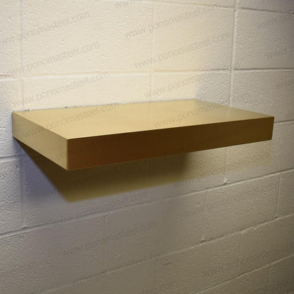 18"x12"x2.0" (cm.46x30,5x5,1) brushed stainless steel floating shelf freeshipping - Ponoma