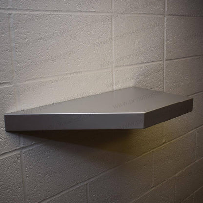 18"x12"x2.0" (cm.46x30,5x5,1) brushed stainless steel floating shelf freeshipping - Ponoma