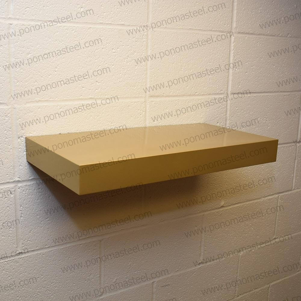 18"x12"x2.0" (cm.46x30,5x5,1) brushed stainless steel floating shelf freeshipping - Ponoma