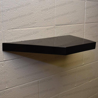 18"x12"x2.0" (cm.46x30,5x5,1) brushed stainless steel floating shelf freeshipping - Ponoma