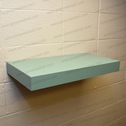 18"x12"x2.0" (cm.46x30,5x5,1) brushed stainless steel floating shelf freeshipping - Ponoma