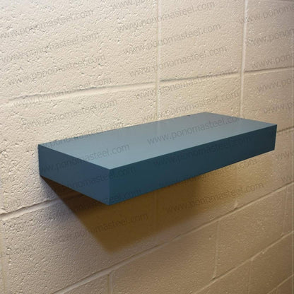 18"x12"x2.0" (cm.46x30,5x5,1) brushed stainless steel floating shelf freeshipping - Ponoma