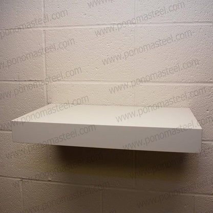 18"x12"x2.0" (cm.46x30,5x5,1) brushed stainless steel floating shelf freeshipping - Ponoma