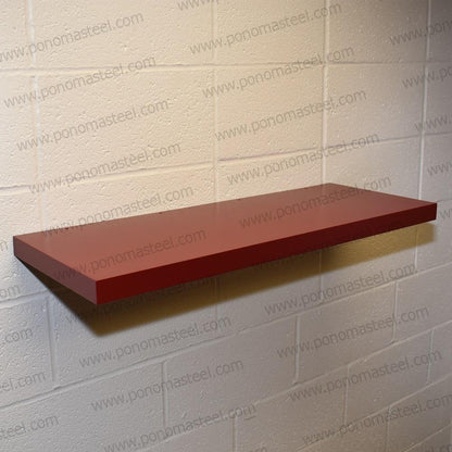 18"x12"x2.0" (cm.46x30,5x5,1) brushed stainless steel floating shelf freeshipping - Ponoma