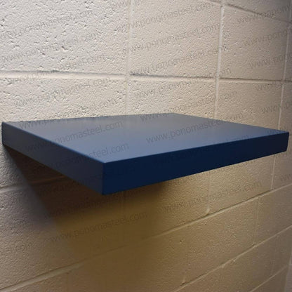 18"x12"x2.0" (cm.46x30,5x5,1) brushed stainless steel floating shelf freeshipping - Ponoma