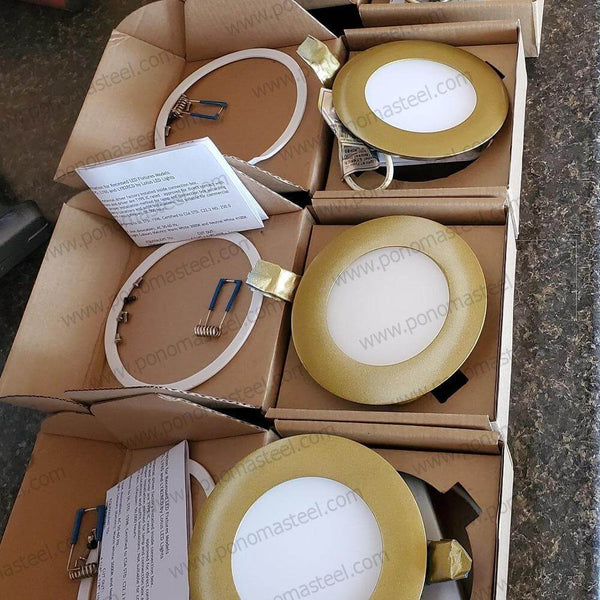 18"x12"x2.0" (cm.46x30,5x5,1) stainless floating shelf with 1 LED light freeshipping - Ponoma