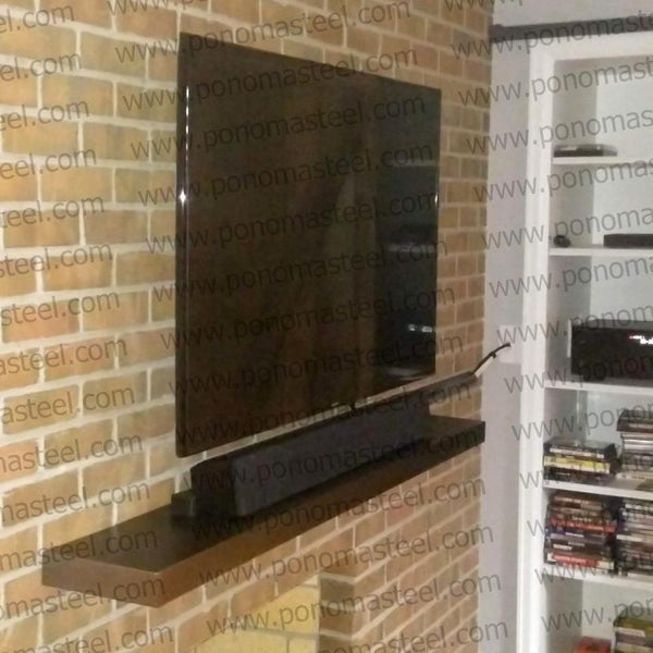 24"x8"x2.0" (cm.61x20,3x5,1) brushed stainless steel floating shelf freeshipping - Ponoma