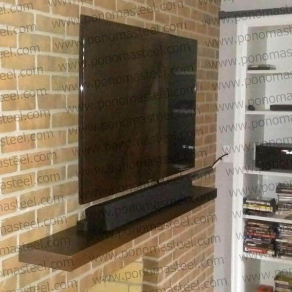 24"x10"x2.5" (cm.61x25,4x6,4) brushed stainless steel floating shelf freeshipping - Ponoma