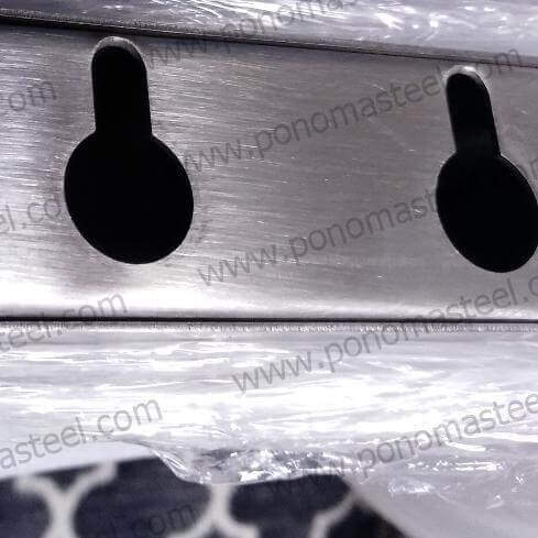 24"x10"x2.5" (cm.61x25,4x6,4) brushed stainless steel floating shelf freeshipping - Ponoma