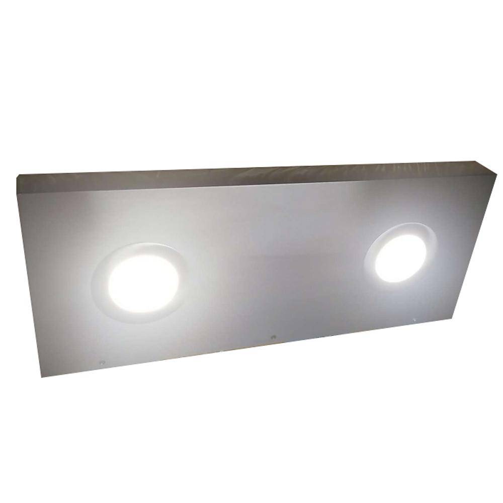 24"x10"x2.5" (cm.61x25,4x6,4) painted stainless floating shelf with 2 LED lights freeshipping - Ponoma