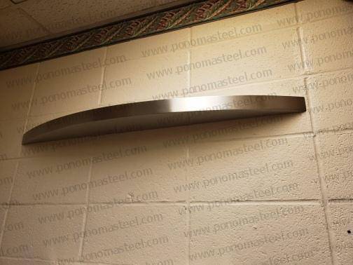 48"x6"x2.0" (cm. 122x15,2x5,1) Ponoma® curved seamless stainless steel floating shelf freeshipping - Ponoma
