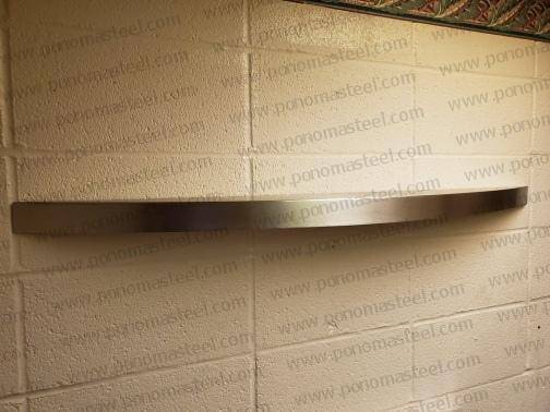48"x6"x2.0" (cm. 122x15,2x5,1) Ponoma® curved seamless stainless steel floating shelf freeshipping - Ponoma