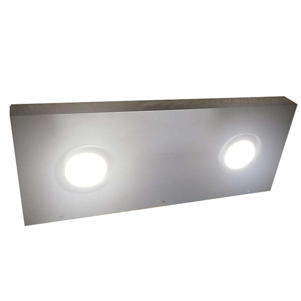 30"x10"x2.5" (cm.76x25,4x6,4) brushed stainless floating shelf with 2 LED lights freeshipping - Ponoma