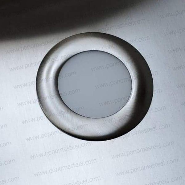 30"x10"x2.5" (cm.76x25,4x6,4) brushed stainless floating shelf with 2 LED lights freeshipping - Ponoma