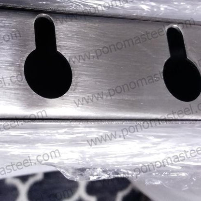 36"x12"x2.5" (cm.91x30,5x6,4) brushed stainless steel floating shelf freeshipping - Ponoma