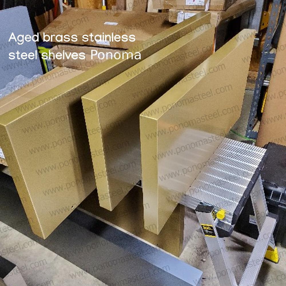 40"x12"x2.5" (cm.101,6x30,5x6,4) stainless steel floating shelf freeshipping - Ponoma