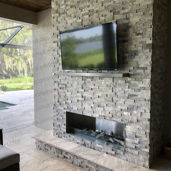 42"x14"x2.0" (cm.107x35,6x5,1) painted stainless steel floating shelf freeshipping - Ponoma