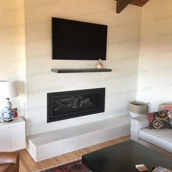 42"x14"x2.0" (cm.107x35,6x5,1) painted stainless steel floating shelf freeshipping - Ponoma