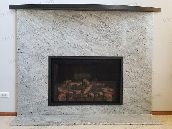 48"x10"x2.0" (cm.122x25,4x5,1) curved seamless stainless steel floating shelves Ponoma® freeshipping - Ponoma