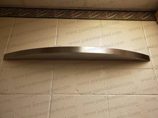 48"x10"x2.0" (cm.122x25,4x5,1) curved seamless stainless steel floating shelves Ponoma® freeshipping - Ponoma